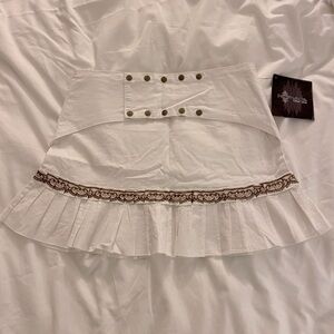 Nomads Hemp Wear Skirt in White, XS